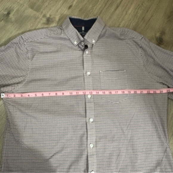 Blue Harbour Mens XL Gingham Long Sleeve Button Down Shirt Regular Fit Blue Red - Picture 6 of 13